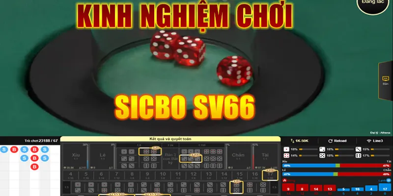 Một số kinh nghiệm chơi Sicbo SV66 hiệu quả